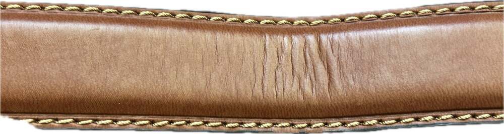 Tommy Hilfiger Men's Brown Leather Casual Belt Contrast Stitching Western Office - Picture 8 of 11